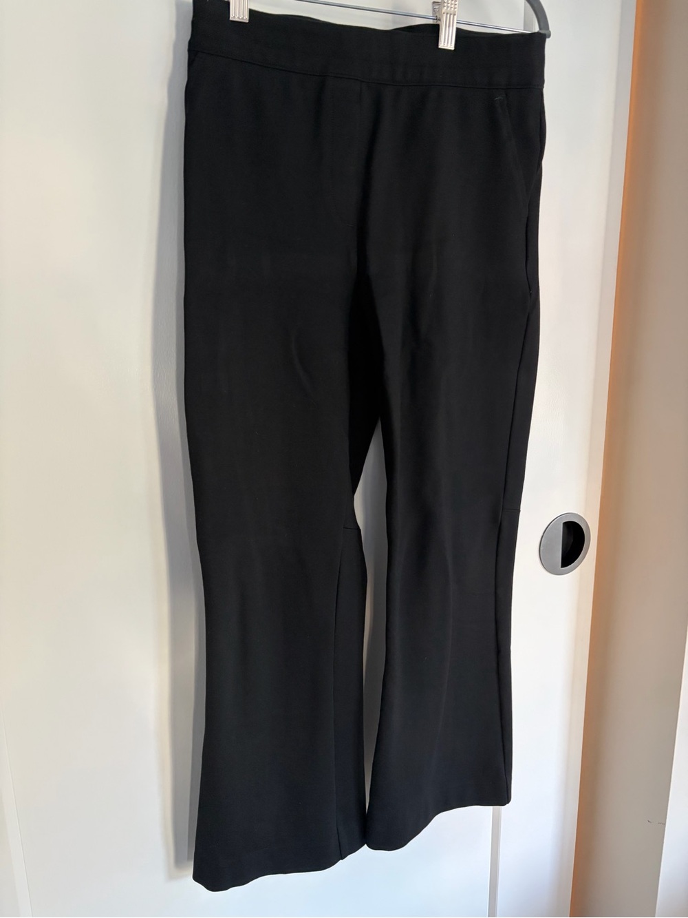 Spanx Black Women's Pull-On Cropped Flare Leg Pants